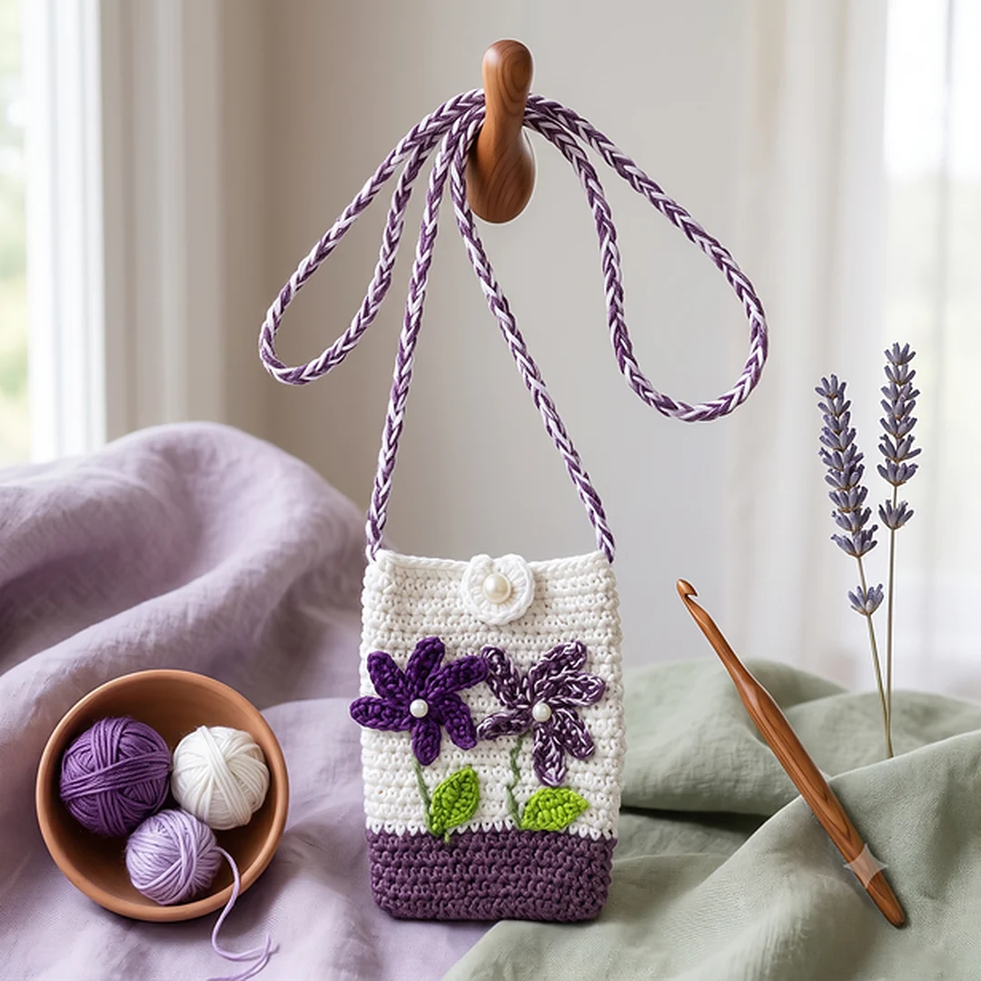 White With Purple Flower
